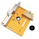 Aluminum Router Table Insert Plate W/Miter Gauge For Woodworking Benches Table Saw Multifunctional Trimmer Engraving Machine