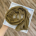 Wome&#39;s Scarves Malaysian Muslim Hijabs Wraps Pearl Chiffon Plain Solid Color Arab Modest Headscarf Rectangle Long Shawl 175x70cm