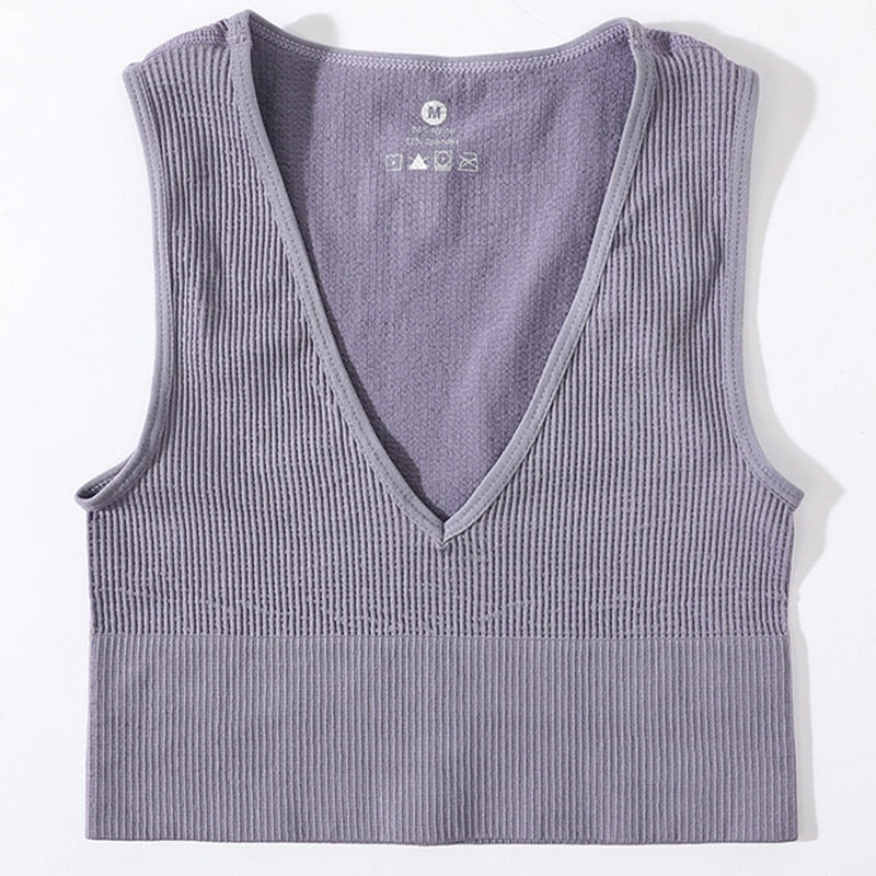 Vintage Crop Top Women Seamless Underwear Sexy Lingerie Female Tanks Vest Harajuku Deep V Neck Summer Camis Crop Top Camisole