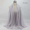 wholesale price 70*180cm women muslim crinkle hijab scarf femme musulman soft cotton headscarf islamic hijab shawls and wraps