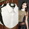 Fashion White Black Lace Fake Collar Blouse Vintage Detachable Shirt False Collar Lapel Blouse Top Women Clothes Accessories