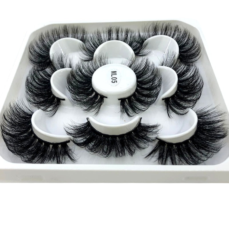 2022 New 5 pairs natural false eyelashes fake lashes long makeup 3d mink lashes eyelash extension mink eyelashes short eyelashes