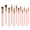 GUJHUI 12Pcs Professional Eyes Makeup Brushes Set Wood Handle Eyeshadow Eyebrow Eyeliner Blending Powder Smudge Brush