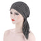 2021 New Elastic Fashion Turban Hat Solid Color Women Warm Winter Headscarf Bonnet Inner Hijabs Cap Muslim Hijab femme Wrap Head