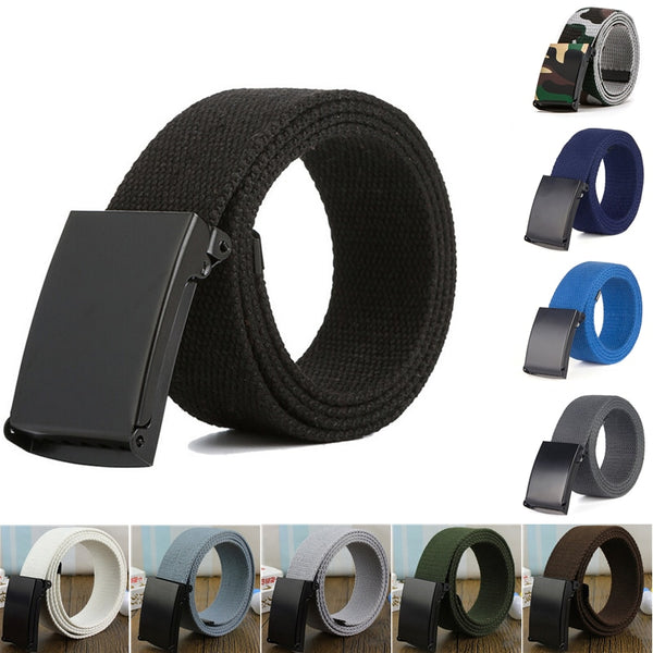 Men Belt 2020 Fashion Unisex Army Tactical Waist Belt Jeans Male Casual Luxury Canvas Webbing Waistband Ceinture Femme