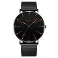 2022 Minimalist Men&#39;s Fashion Ultra Thin Watches Simple Men Business Stainless Steel Mesh Belt Quartz Watch relogio masculino