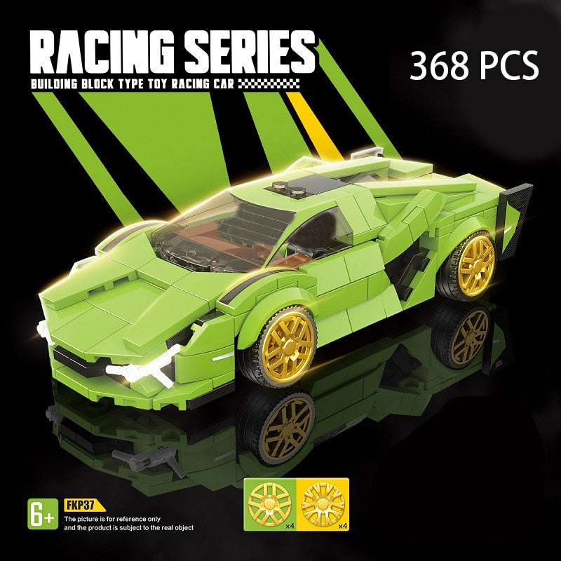 Racing Car City Speed Champions Sports Model Building Blocks DIY Bricks Kids Toy Classic Rally Super Racers Vehicle f1 technique