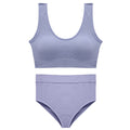 CINOON Sexy Seamless Tops Set High Waist Panties Women Wireless Underwear Suit Soft Padded Bras Set Backless Bralette Lingerie