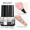 LILYCUTE 3 PCS Gel Nail Polish Set Nude Pink Glitter Sequins Matte Effect Gel Long Lasting Base Top Coat Nail Art Design Hybrid