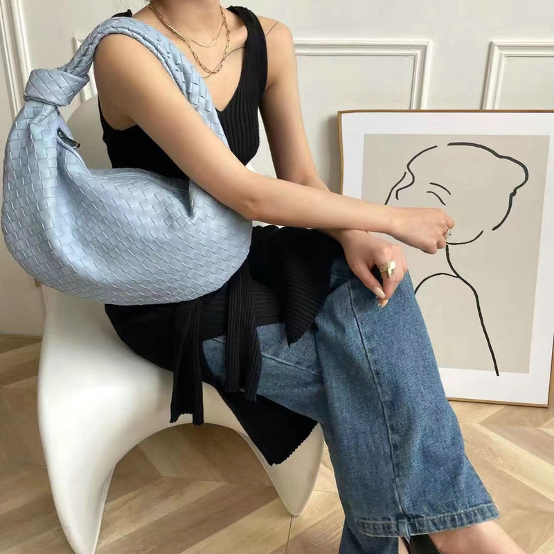 2022 Fashion woven bag luxury designer handbag brand women tote bag lady shoulder bags PU spring bags leather casual handbag