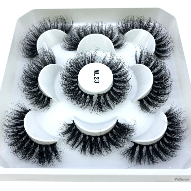 2022 New 5 pairs natural false eyelashes fake lashes long makeup 3d mink lashes eyelash extension mink eyelashes short eyelashes