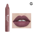 12 Colors Velvet Matte Lipsticks Pencil Waterproof Sexy Lip Lasting Red Stick Cup Tint Non-Stick Lip Long Lasting Moisturizing