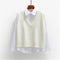 Women Sweater Vest Spring 2021 Autumn Women Short Loose Knitted Sweater Sleeveless Ladies V-Neck Pullover Tops Female Outerwear