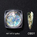 Crystal Fire Opal Flakes Nail Sequins Purple Holographic Glitter DIY Chrome Powder for Spring Nails Manicure Paillettes GL1857