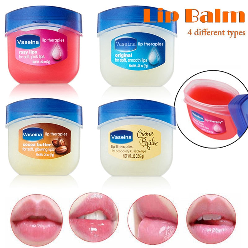 Vaseline Lip Balm Moisturizing Lipstick Base Moisturizer Makeup Natural Plant Anti-Cracking Lip Care Petroleum Jelly Lip Balm