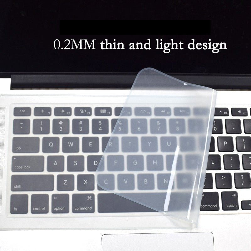 Universal Laptop Cover Keyboard Skin Dustproof Waterproof Soft Silicone Protector Generic for Macbook 12-14 inch and 15-17 inch