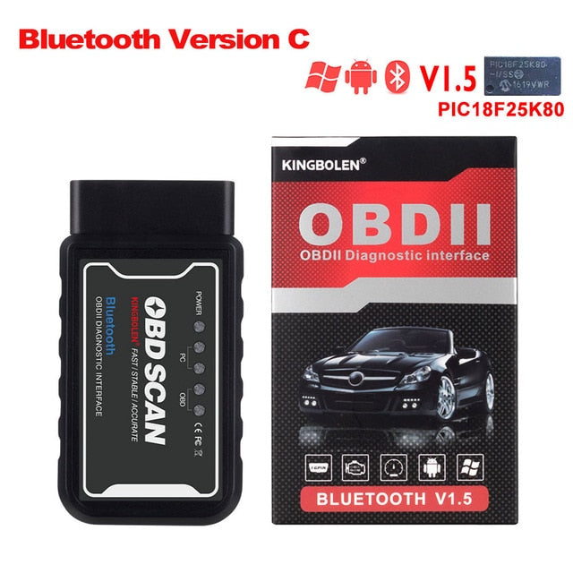 New ELM327 V1.5 OBD2 Scanner PIC18F25K80 Bluetooth/Wifi ELM 327 OBD Car Diagnostic Tool For Android /IOS OBDII Mini Code Reader