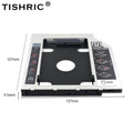 TISHRIC 9.5 12.7mm HDD Caddy Aluminum Universa SATA 3.0 2.5&quot; SSD CD DVD to HDD Case Optibay Enclosure CD-ROM ODD