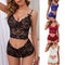 Sexy Lingerie Underwear Suits For Women Black Shorts Solid Lace White Vest Camisole Tube Top Panties Flower Printed Christma