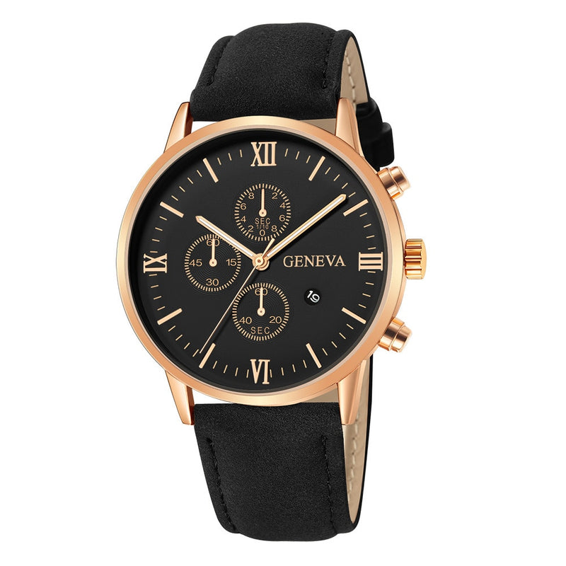 2022 Men Casual Sport Watches Geneva Leather Band Calendar Quartz Watch Clearance Sale Dropshipping Reloj Hombre Erkek Kol Saati