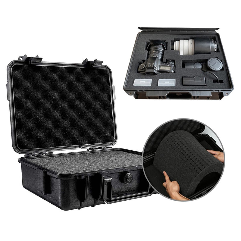 9 Sizes Plastic Safety Equipment Case Waterproof Hard Carry Tool Case Bag Storage Box Camera Photography with Sponge for Tools