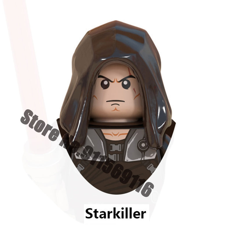 Disney Luke Skywalker Ahsoka Tano Building Block Yoda Obi-Wan Kenobi Sith Kylo Ren Count Dooku Starkiller Brick Figure Toy