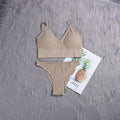 ATHVOTAR 2PCS Bra Sets Seamless Underwear Set Ribbed Bra Top Low-Waist Women Panties Female Bralette Lingerie New