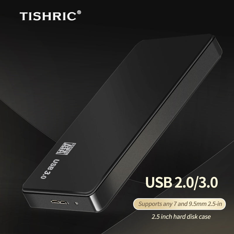 TISHRIC HDD Case External Hard Drive Optibay Enclosure 2.5 Hard Disk Case HDD Box USB 3/2 Sata to USB Multicolor Hard Drive Box