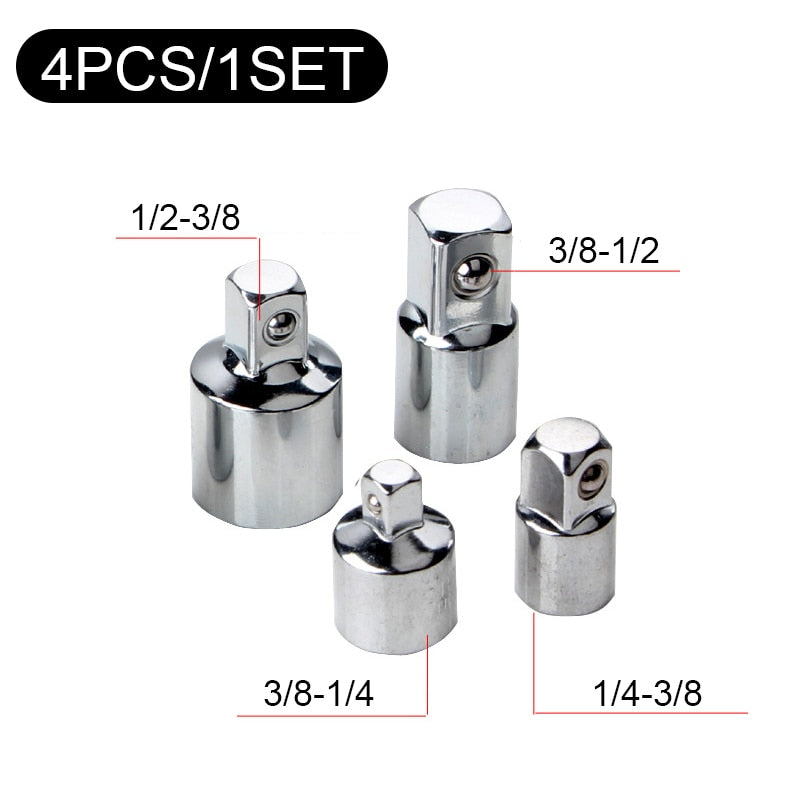 1/4&quot; 3/8&quot; 1/2&quot; Ratchet Wrench Adapter Chrome Vanadium Steel Sleeve Adapter Drive Socket Converter Wrench-sleeve Joint Converter