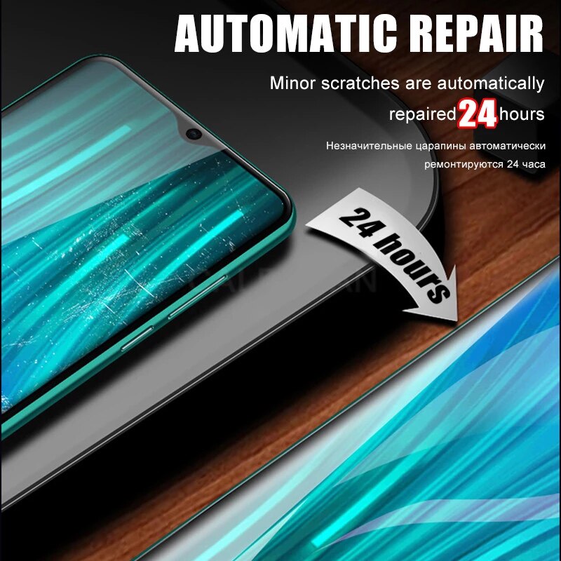 9999D Hydrogel Film For Xiaomi Redmi Note 10 9S 9 8 7 Pro 9A Note 10 11 Pro Screen Protector mi 11T 10T 9T Poco X3 Pro Not Glass