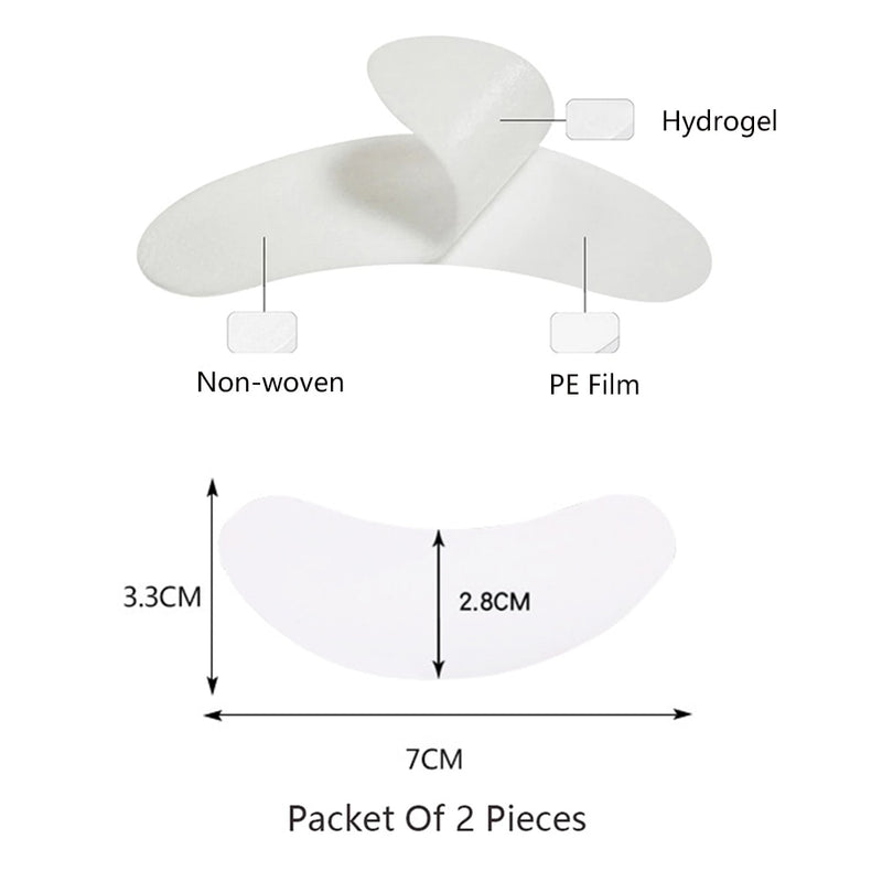 20/50/100 Pairs Eyelashes Patch Hydrogel Patches Eyelash Extension Patch Lash Extension Supplies Gel Pad Under Eye Patches Pads