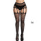 Sexy Solid Striped Elastic High Waist Transparent Stockings Lingerie Garter Fishnet Pantyhose Open Crotch Tights