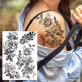 Realistic Sexy Peony Tattoos Temporary Women Adult Flower Arm Tattoos Sticker Waterproof Fake Floral Bloosom Body Leg Art Tatoos