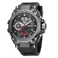 Quartz Watch For Men SMAEL Wristwatches Watcholorful Red Bracelet 50M Waterproof Alarm Clock Analog Digitals 8060 Sport Watches
