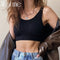 Women Tank Tops Streetwear Push Up Cropped Top for Female Lounge Solid Color Casual Sexy Lingerie Wirefree Camisole Fashion Girl