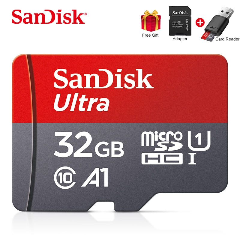 100% SanDisk A1 Memory Cards camera card 16GB 32GB 64GB Micro SDcard 128GB 120MB/s Class 10 UHS-1 Flashcard Microsd TF/SD Card