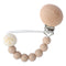 Baby Pacifier Chain Wooden Handmade Chain Silicone Wooden Plastic Clip  Baby Nipple Clips Teether Necklace baby Chew accessories