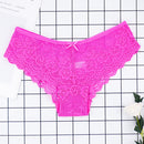 Fashion Sexy Full Lace Panties Transparent Women Briefs Female Hollow Out Low Cut Panty Breathable Bow Wholesale Underwear