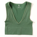 Vintage Crop Top Women Seamless Underwear Sexy Lingerie Female Tanks Vest Harajuku Deep V Neck Summer Camis Crop Top Camisole