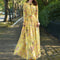 Maxi Dress Floral Printed  Loose Chiffon Fashion Abaya Islamic Clothes Muslim Female Saudi Arabia Dubai Kaftan Long Dress Summer