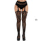 Sexy Solid Striped Elastic High Waist Transparent Stockings Lingerie Garter Fishnet Pantyhose Open Crotch Tights