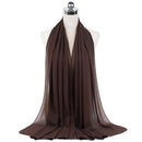 72*175cm Hijab Chiffon 2021 Maxi Big Size Scarf For Muslim Women Headscarf Ladies Headwraps Pashmina Hijab Muslim Fashion Islam