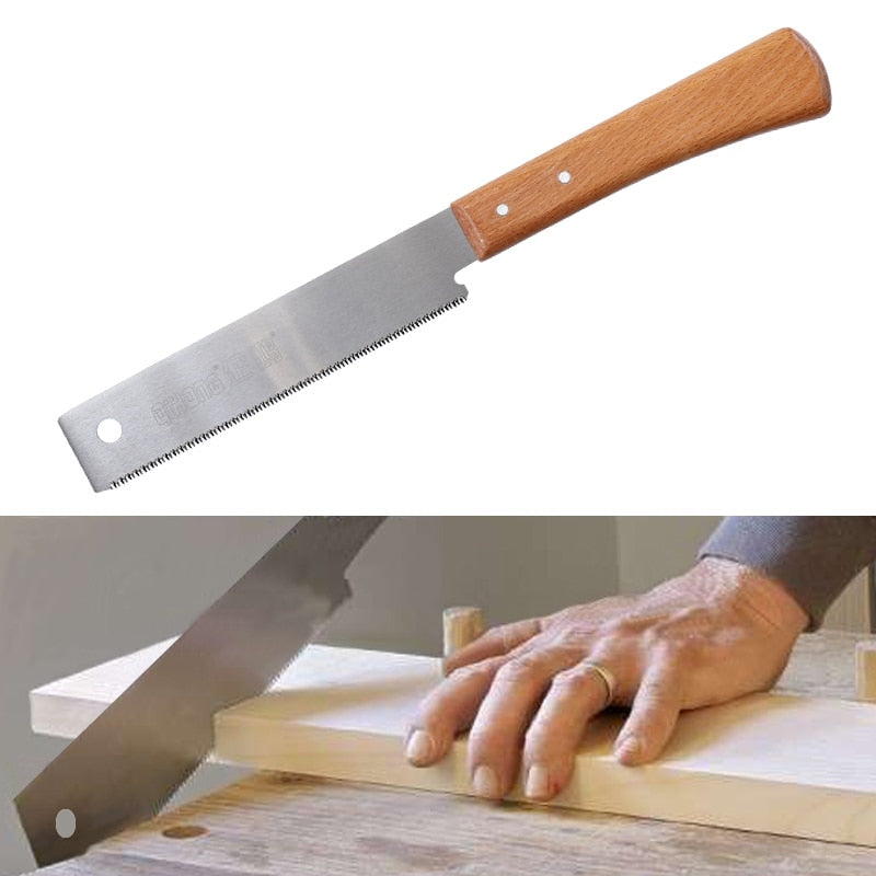 Ryoba Japanese Saw 3-Edge Tooth Pull Saws Flexible Flush Cut Hand Saw for Tenon Wood Fine Cutting Woodworking