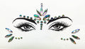 3D Sexy  face tattoo stickers Temporary tattoos  glitter fake tattoo  rhinestones for woman  Party face Jewels tatoo