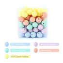 12mm 20pcs Silicone Baby Beads Round Teether Teething Beads DIY Pacifier Chain Necklace Pendant Toys BPA Free Baby Accessories
