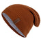 New Unisex Letter Beanie Hat Leisure Add Fur Lined Winter Hats For Men Women Keep Warm Knitted Hat Fashion Solid Ski Bonnet Cap