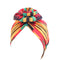 Pastoral Floral Print Turban Women National Wind Muslim Hat Bandana Chemotherapy Hat Sleep Caps Beanies Headwrap Fashion Casual
