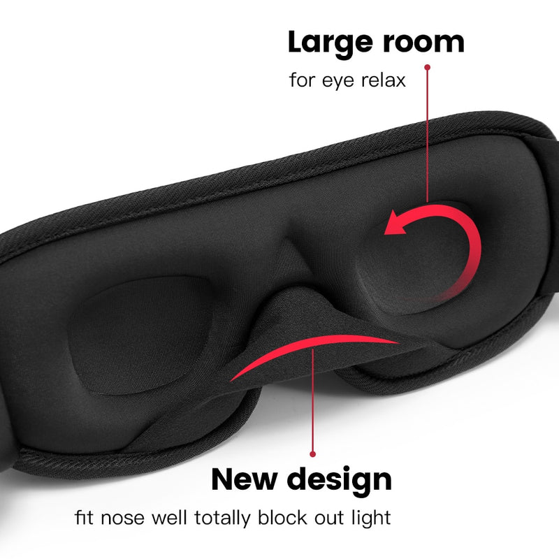 3D Sleeping Mask Block Out Light Soft Padded Sleep Mask For Eyes Slaapmasker Eye Shade Blindfold Sleeping Aid Face Mask Eyepatch