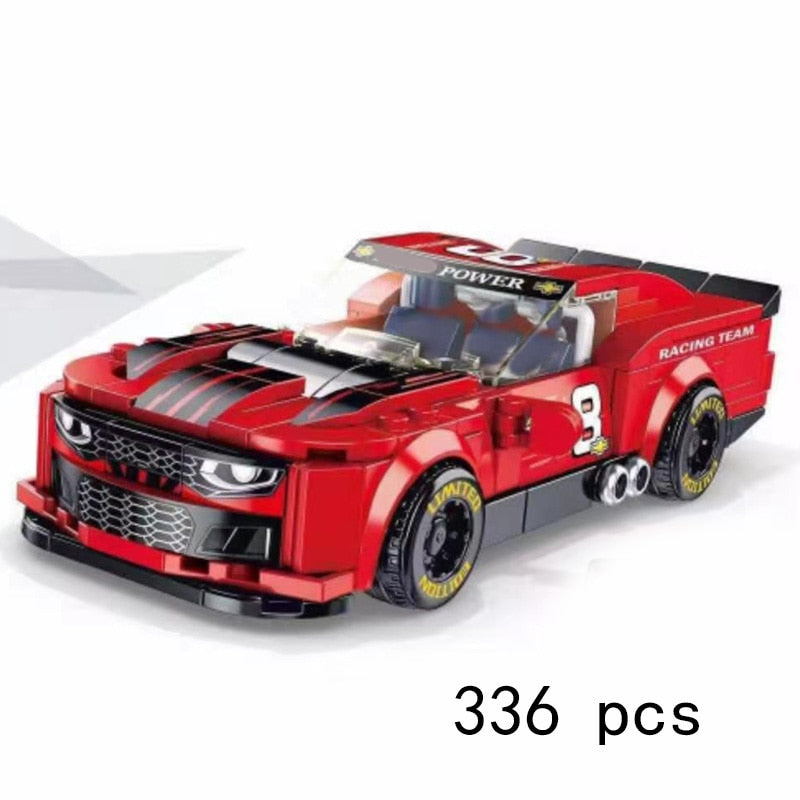 Racing Car City Speed Champions Sports Model Building Blocks DIY Bricks Kids Toy Classic Rally Super Racers Vehicle f1 technique