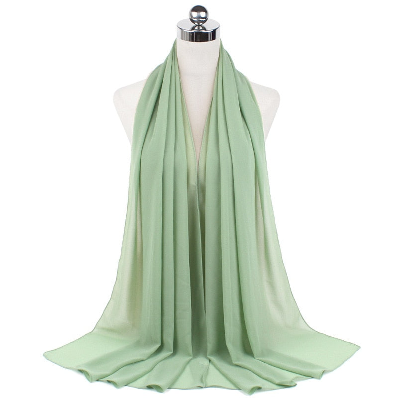 72*175cm Hijab Chiffon 2021 Maxi Big Size Scarf For Muslim Women Headscarf Ladies Headwraps Pashmina Hijab Muslim Fashion Islam